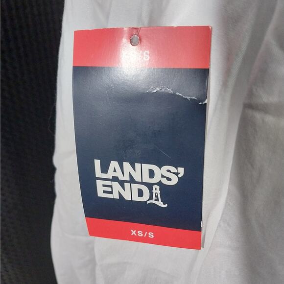 NWT! LANDS' END! SHEER WHITE MODAL DRAWSTRING WAIST MINI DRESS, SHIFT! SZ XS-S - Picture 7 of 12